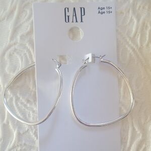 GAP Shiny Silver Hoop Earrings